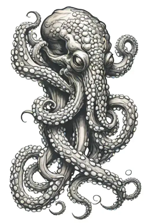 Angry Octopus Wrapping Its Tentacles