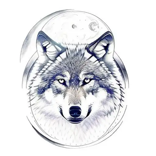 Wolf With A Forest And The Moon In The Back And The Words Veni Vidi Vici