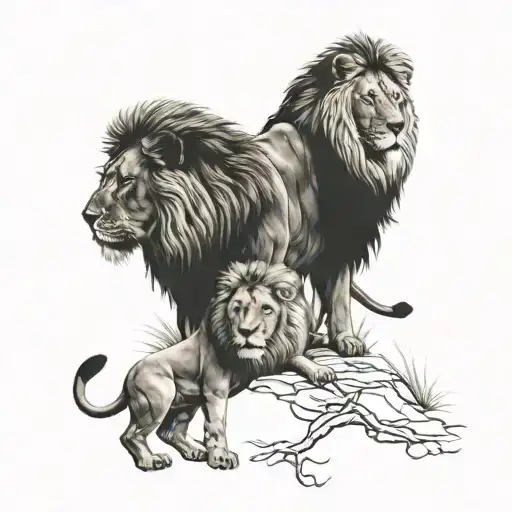 Lion And Lioness