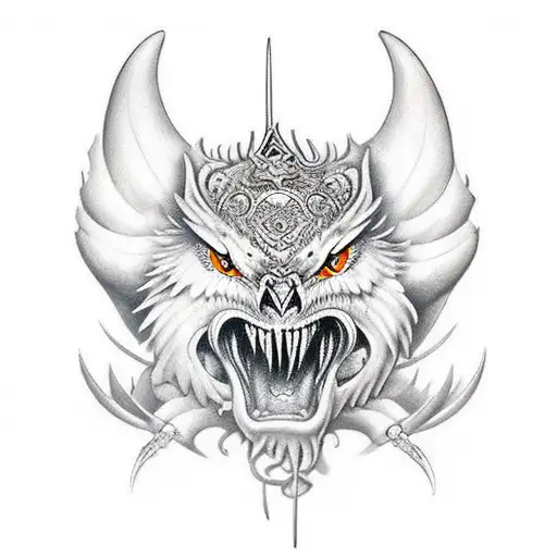 Katana Con Cuervos Y Ramas De Cerezo