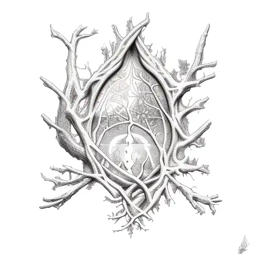 Hourglass Made Of Tree Roots