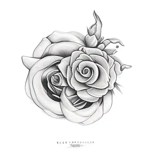 Flower Sleeve With Six Different Flowers