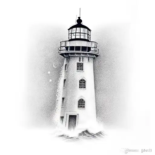 God Priate Ship Lighthouse