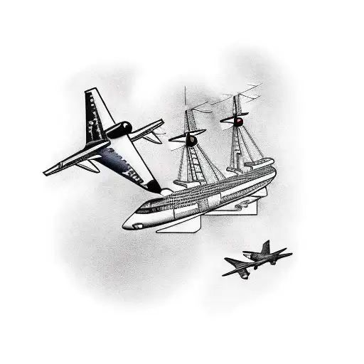 Ship And Airplane Based On Traveller Thame For Arm