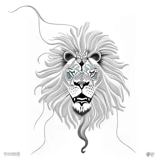 A Lion With A Snake In Its Mouth