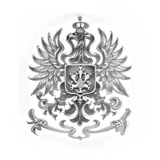 Double Headed Russian Eagle With Dollar Bills In His Claws