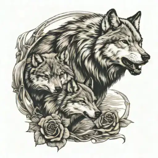 Wolf And Rose And Son Fishing