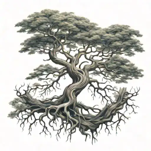 Tree Of Life With Long Roots Forming