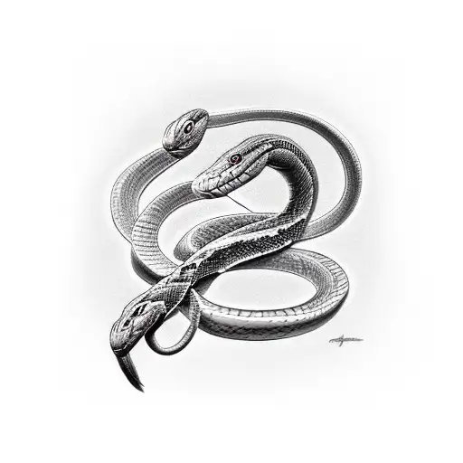 Snake With Gladiolus