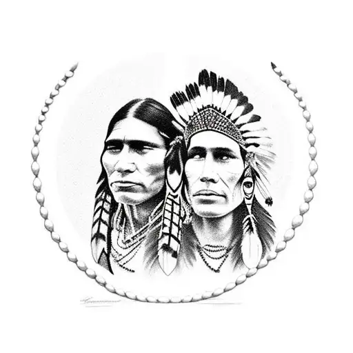 Create A Full Native American Tattoo Leg Sleeve That Would Cover The Front And Back Of Someones Leg