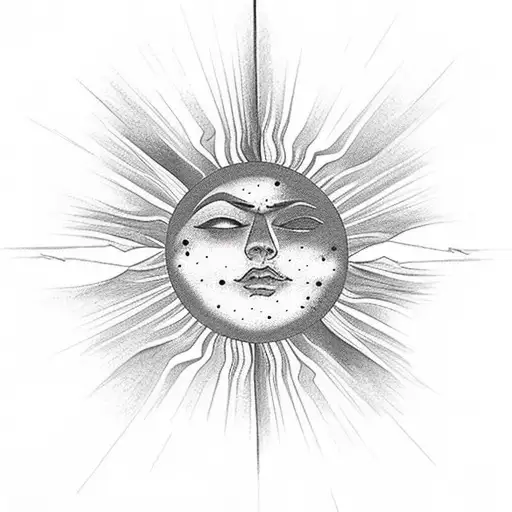 Mountain With Sun Behind It