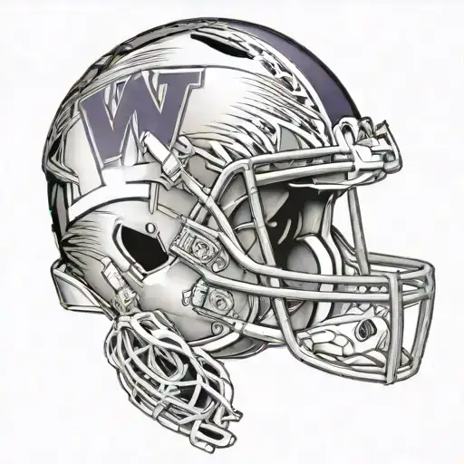 University Of Washington Football Helmet