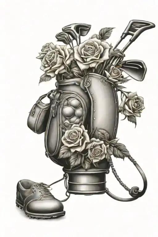 Golf Bag Filled With Roses