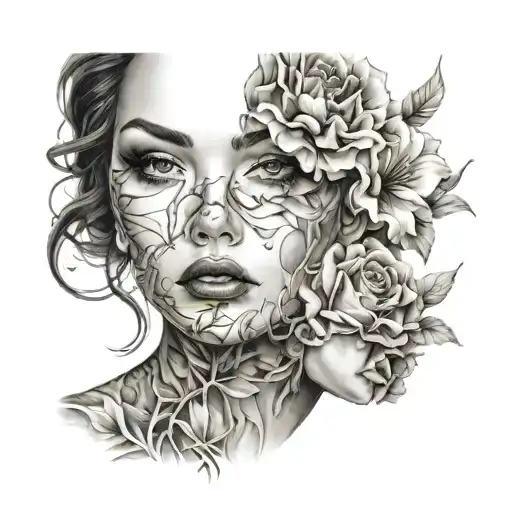 Woman Sexy Face Made