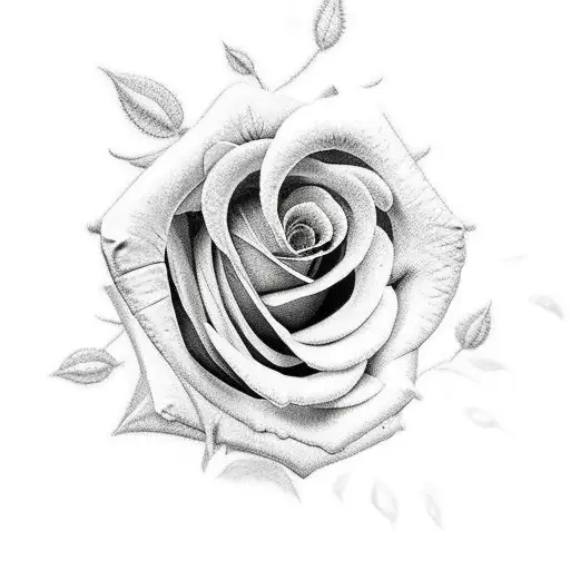 Two Rose With Leaves