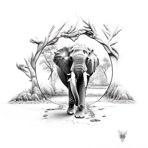 Elephant Changing By Struggle