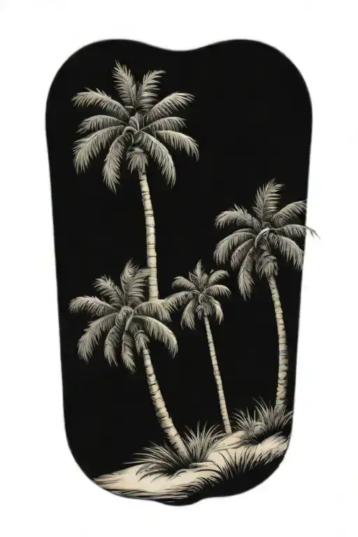 Palm Trees And The Beach