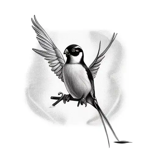 Bird With Bananas Body Realistic