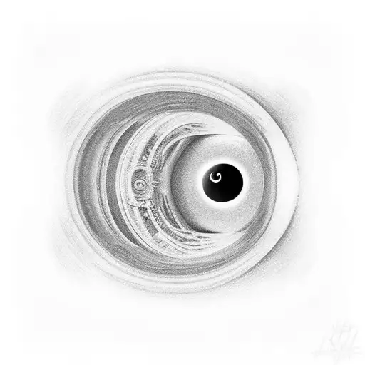 Black Hole With Man Coming Out