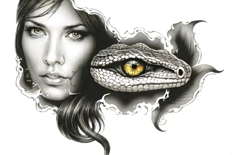 Snake With Woman's Eye