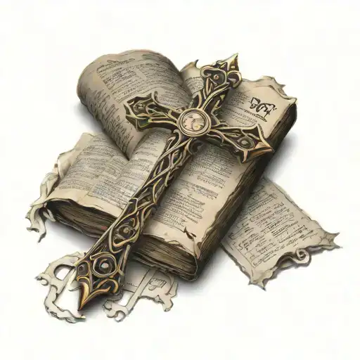 Cross With Bible Scripture