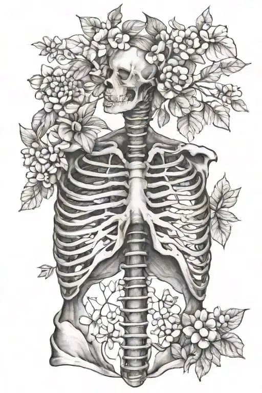 Rib Cage And Lungs Visible