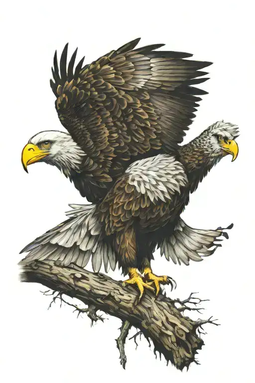 Eagle On Trees