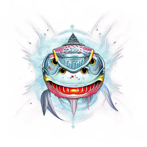 Fish Ice Cream With Kaonashi As The Ice Cream Part