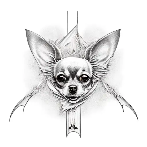 Chihuahua With Bat Wings