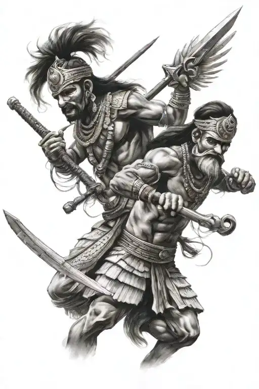 South Indian Battle Warriors And Represent Strength