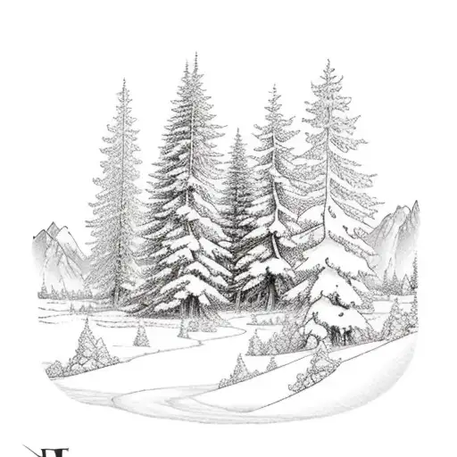 A Majestic Forest Landscape With A Hiking Trail Leading Into The Distance