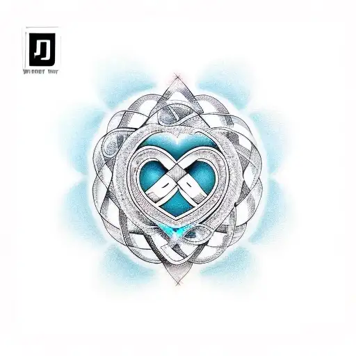 The Infinity Symbol With A Heart In The Middle With Text Around It That Says Dj Gitana