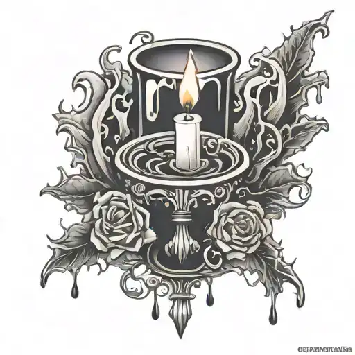 Gothic Candle Melting