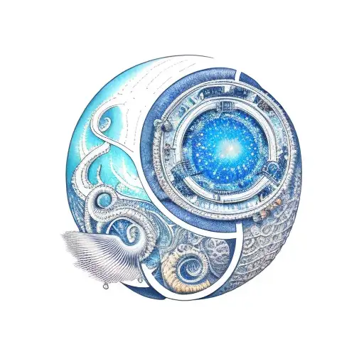 Union Between Family Ocean And Stars