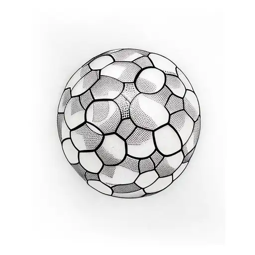 A Realistic Tattoo Of A Soccer Ball And A Wine Glass Intertwined With Grapevines