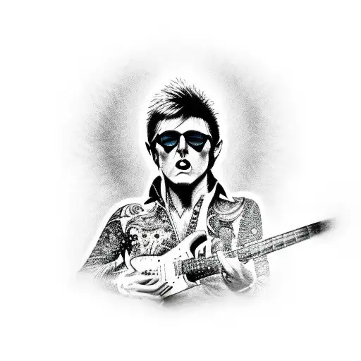 Zigggy Stardust Playing Guitar