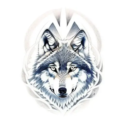 Wolf With Nordic Mythology