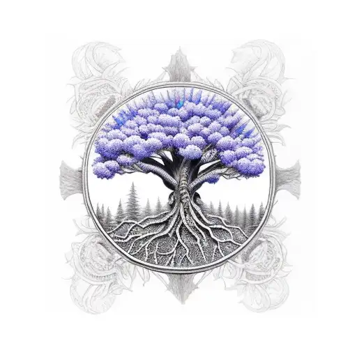 Tree Of Life With Aurora