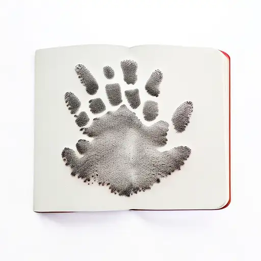 A Series Of Books Stacked Together With Animal Paw Prints As Bookmarks