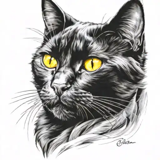 Black Cat Yellow Eyes
