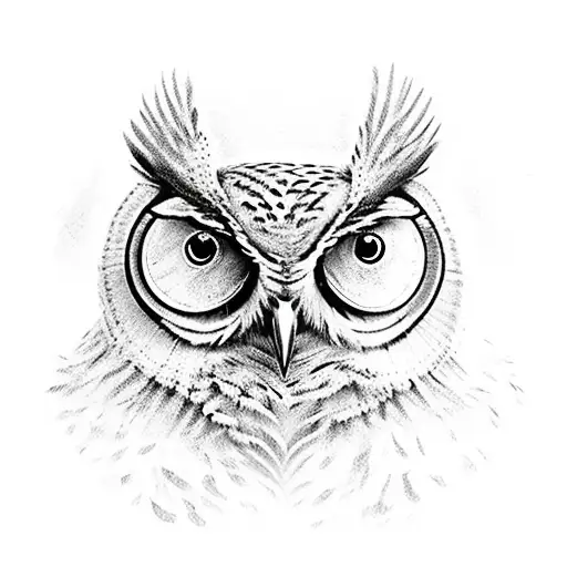 Owl Caduceus Time Moon