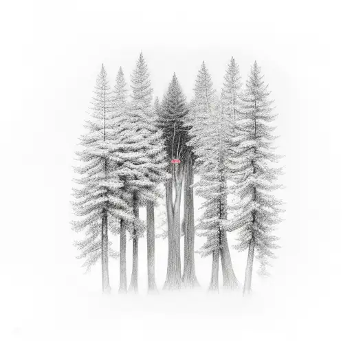 Father And 2 Sons Walking On A Forest Path