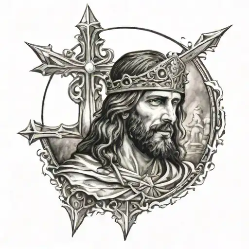 A Portrait Of Jesus As A Templar Knight