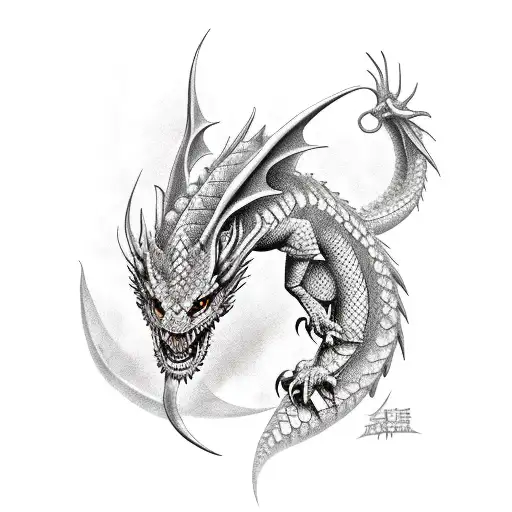 Dragon Com Caveiras