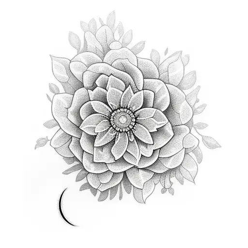 Flower And Moon