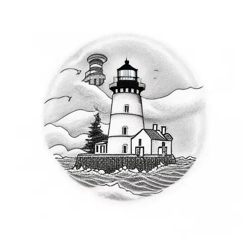 Lighthouse And A Whale