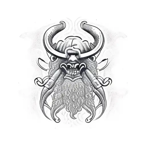 Viking With A Scorpion For A Beard