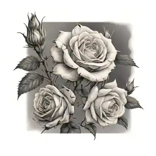 Thorns Roses Blooming