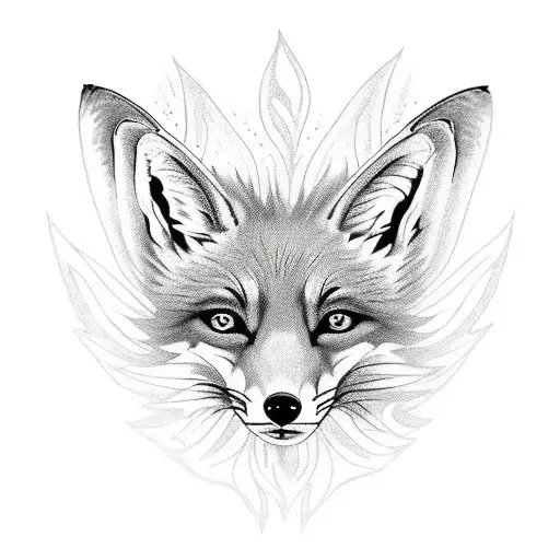 A Fox With A Tail Made Of Fire