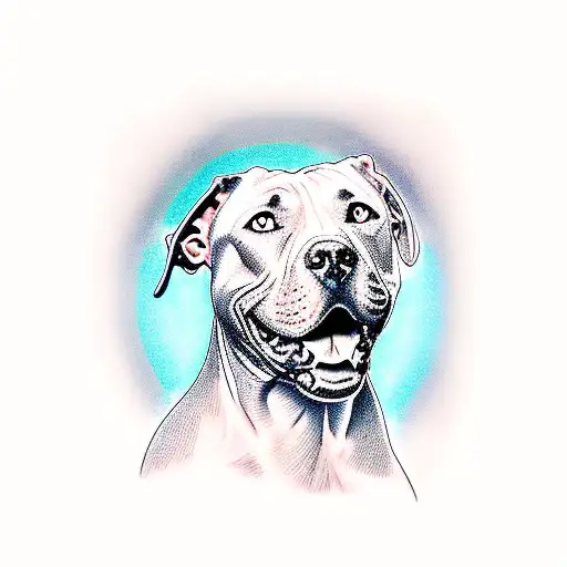 Friendly Pitbull With Blue Eyes